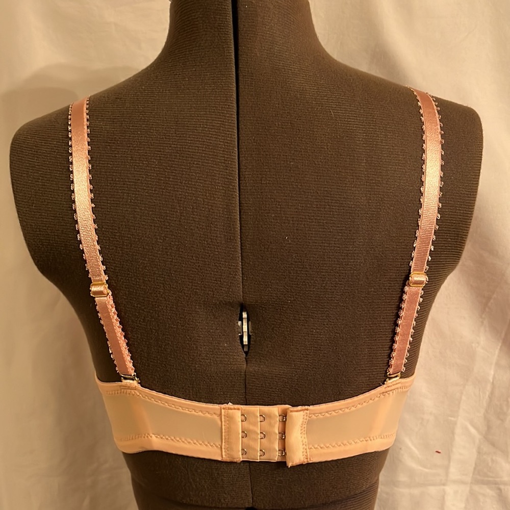 Peach Strappy Bra & Panty Set, 32A/Small - Picture 5 of 5